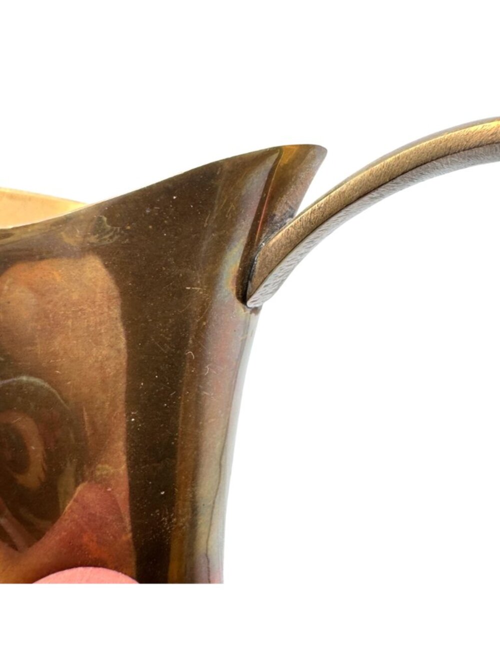 Vintage Hudson Bay Brass Pitcher 7.5" Etched Beaver Design 1970s Decorative - Picture 12 of 14